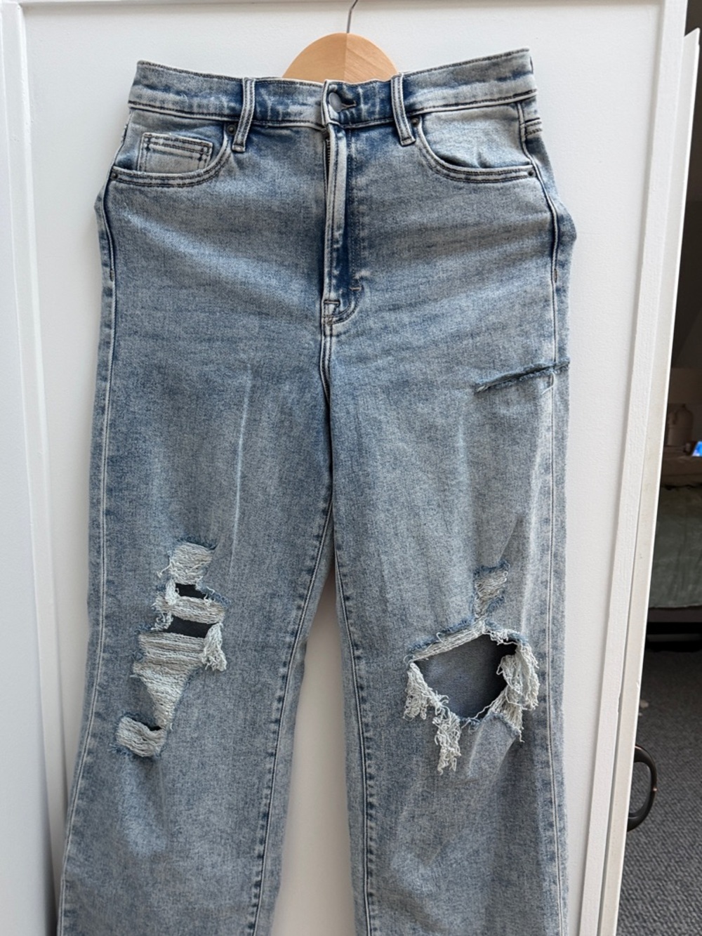 Altar'd State Light Blue Distressed Boyfriend Jeans